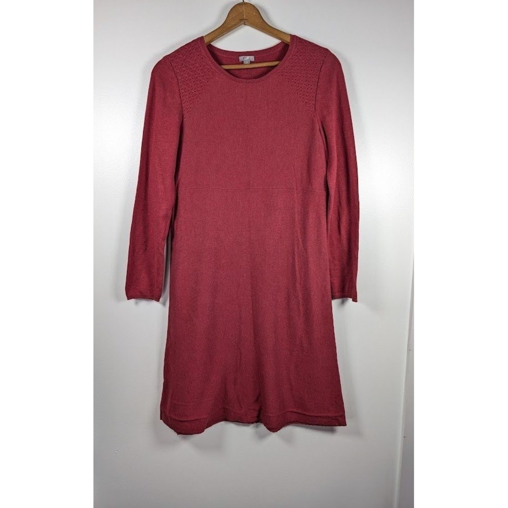 J Jill Sweater Midi Dress Women's Size Medium Minimalist Office Pullover Classic